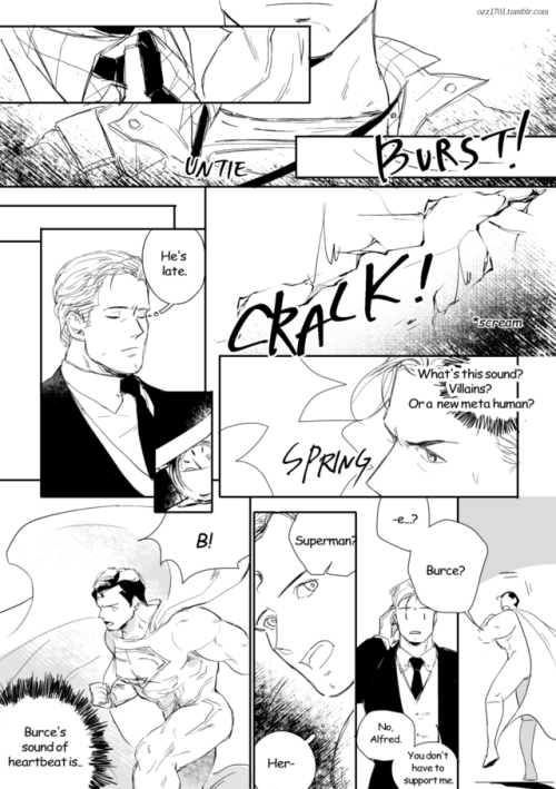 Old superbat comics drawn in Feb. I drew it for request. I can’t remember the exact sentence h