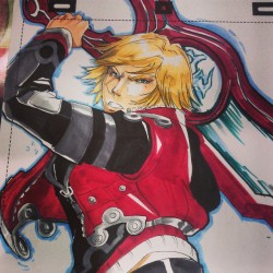 thequeenriot:  #shulk sketch from #xenoblade #supersmashbrothers #animeboston #artistalley