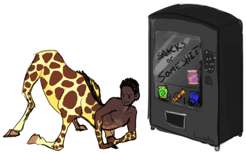 en-shaedn:lackofa:Giraffe-taur drops a quarter: the crappy comic.okay but this is the purpose of the internet. I can look at a cute comic about a giraffe centaur who dropped his quarter trying to get a crappy vending machine snack. In no universe would