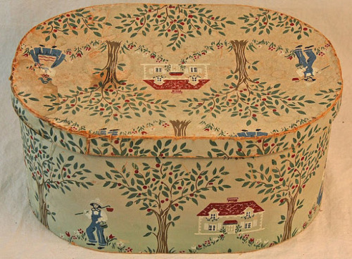 holespoles: This charming wallpaper box has a scene comprised of a Pennsylvania  man and woman,