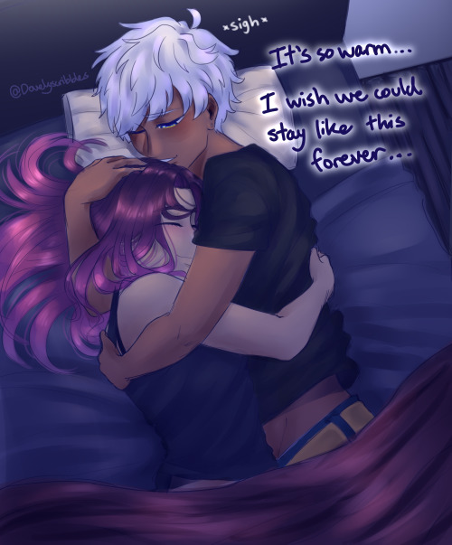 dovelyscribbles:OKAY SO I CHOSE THE “SLEEP NEXT TO HIM” OPTION IN MAMMON’S BIRTHDAY EVENT AND THE DI
