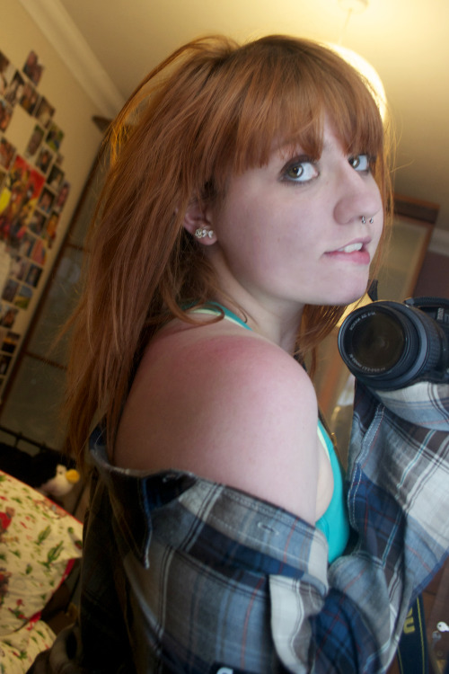 feisty-little-red:  I still have sunburn D: I also hate this lens so much fml 