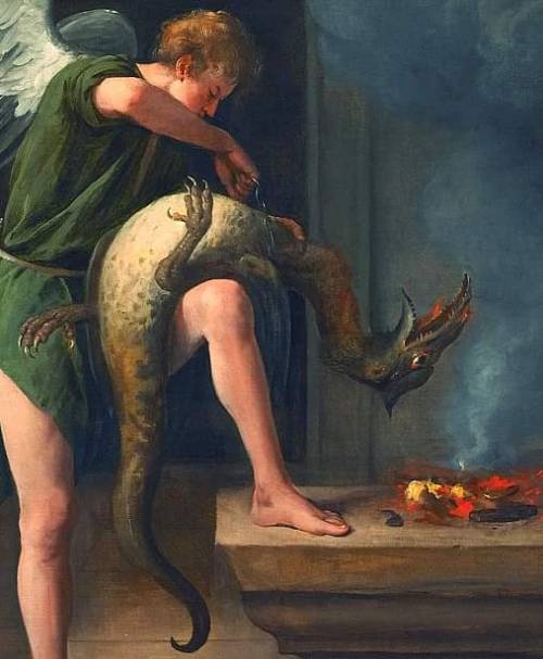 Angel Of God Chaining The Demon Of Lust. Jan Steen