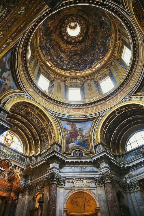 Interior of Sant Agnese in Agone, Rome.