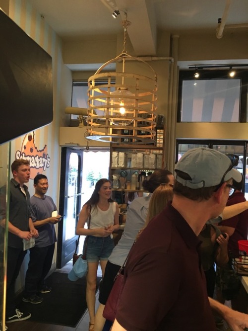 iammoanaaaaa: laura dreyfuss and mike faist crashing broadway bakes at schmackarys 5.19.17