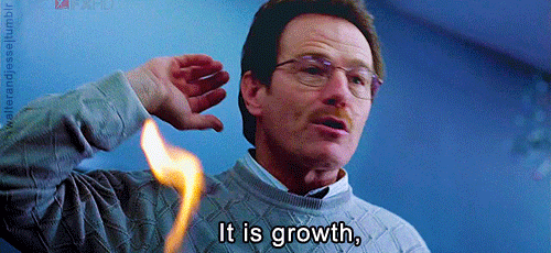 walterandjesse:  "You see, technically, chemistry is the study of matter, but I prefer to see it as the study of change: Electrons change their energy levels. Molecules change their bonds. Elements combine and change into compounds. But that's all of