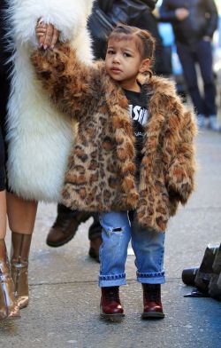 kuwkimye:  Kim &amp; North out in NYC - February 14, 2016