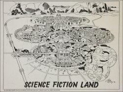 70sscifiart:    “Science Fiction Land,” a theme park design by Jack Kirby and Mike Royer, 1978