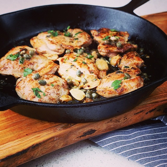 Fresh Canteen Garlicky Anchovy Caper Chicken Thighs from the...