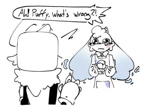 A Cute Interaction Idea I Had In Mind For Goob And Puffy! I Was Originally Sketching Out The Last Doodle,