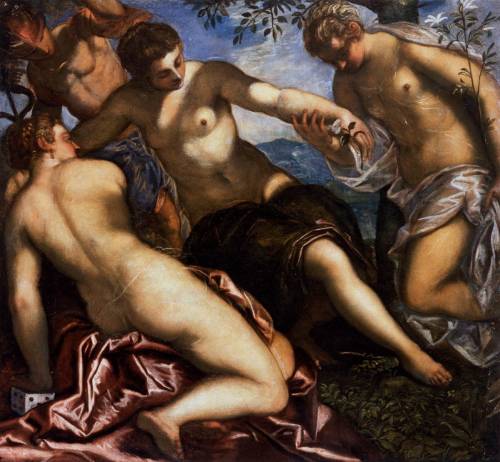 Mercury and the Graces, Tintoretto, 1577