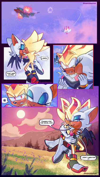 sanic-baddie:my last lil shadouge minicomic was angsty™ lmfao so i decided this new one would be swe