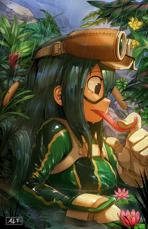 alts-art: THE RAINY SEASON HERO: FROPPY Also known as Tsuyu Asui! Best girl! I really  love her character. She’s a cute level headed frog girl! She’s super helpful as a partner and definitely a hero! Anyways, I had to give her justice, and made sure