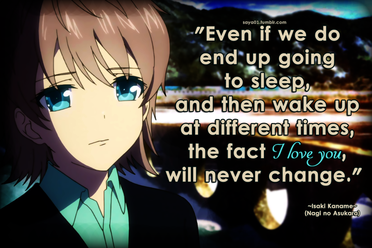 Anime & Manga Quotes — ~Nagi no Asukara~Even if we do end up going