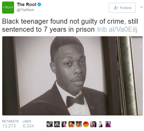 juno-96:  im-not-that-innocente:  lagonegirl:  lagonegirl: TF wrong with this country?! #Racism  http://www.theroot.com/black-man-found-not-guilty-of-crime-still-sentenced-to-1795475956?utm_source=theroot_twitter&utm_medium=socialflow  what. the.