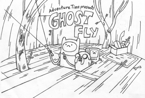 Ghost Fly title card concepts by storyboard artist Graham Falk