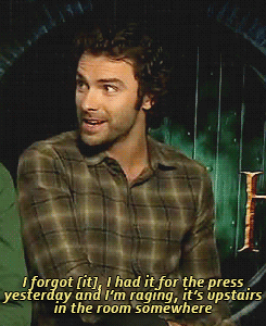 kiliofthevalley:  inspirationoutlet:  Aidan, you’d make a terrible Frodo  He would