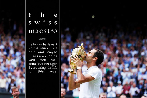 saschaszverev:  Tennis Edits Challenge: Day 1 { Favorite Male Player} Roger Federer