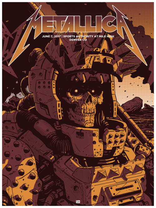 The silk screen printed poster I produced for Metallica&rsquo;s current tour is on sale now at N