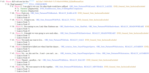 Finally Got Into The Patch 7 Dialogue Files, Here's Everyone's Responses To Embrace Durge's Ending (both