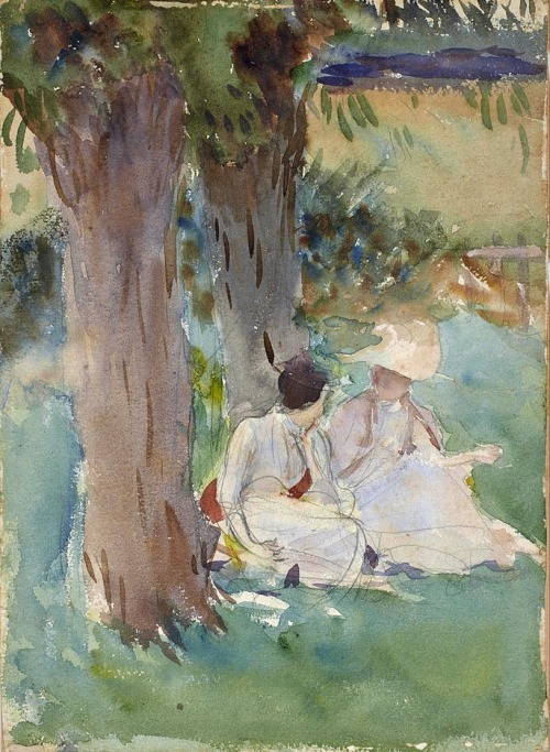 Under The Willows  -  John Singer Sargent  1888ImpressionismGraphite and watercolour 