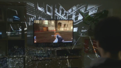 gamefreaksnz:  Microsoft reveals ‘IllumiRoom’ tech demo at CES  Microsoft has unveiled a projector system that extends the action in video games beyond the edge of the TV screen. 