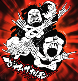 Wanted to make some fan art for one of my favorite bands, Maximum the Hormone&hellip; So I did! :D