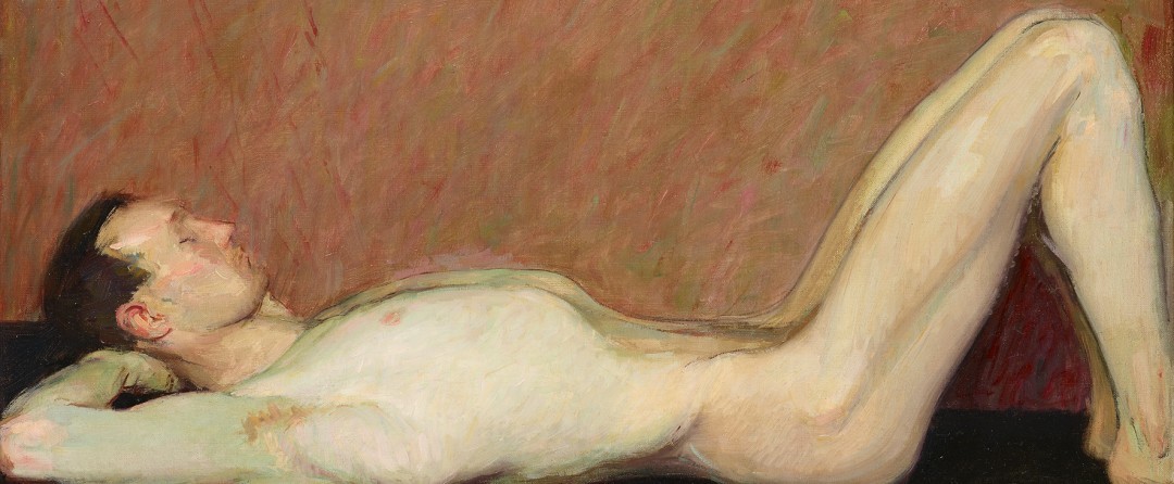 amare-habeo:     Max Kurzweil (Austrian, 1867-1916)  Reclining Male Nude (Liegender