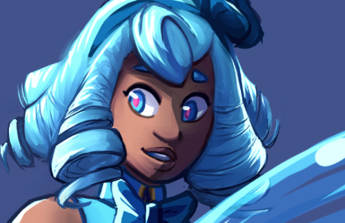 testing out a painterly art style by drawing the sleepless domain gorls :O it&rsquo;s a really good 