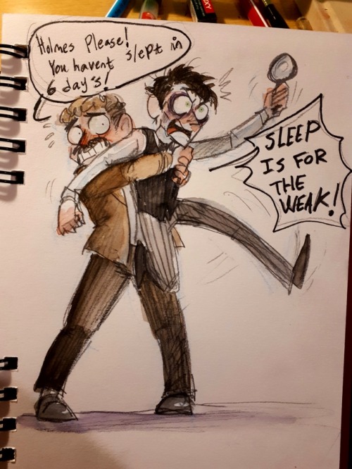 zanylittleimp: Just a fun little doodle while watching (Granada) Sherlock Holmes. :3 Sherlock really