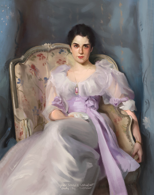 a masterstudy of J. S. Sargent’s Lady Agnew of Lochnaw