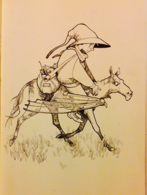 The 5th inktober! My witchsona riding a thestral(because thats the patronus i got with the extended 