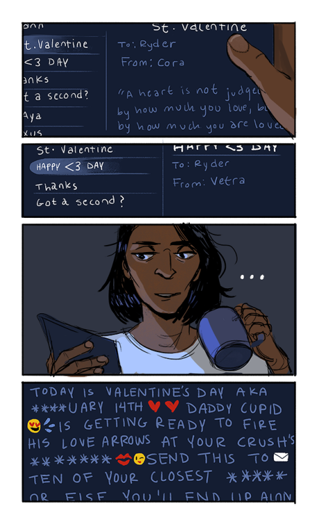 Canonically, Vetra sends horrible chain mail