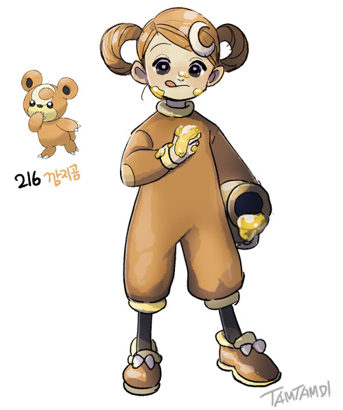 tamtamdi:Pokemon Gijinka216.Teddiursa217.Ursaring