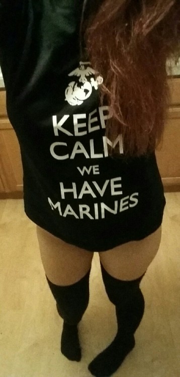mccprincess:  Happy 240th Birthday USMC ❤👑🎀  Slightly early but how can I not reblog the lovely @mccprincess repping a marine shirt and nothing else 😏😉