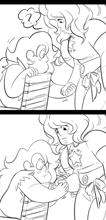 grimphantom:jigokuhana:Help, I’ve fallen into a pit of Rose/Greg cuteness & I can’t get out. X_X Stupid preview for giving us young Greg. I want this episode so BADLY!I’ll color this at some point, but I was just happy to finish this as it is