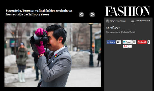 thekoreanbarber:  Self… on Fashion Magazine http://www.fashionmagazine.com/fashion/at-the-shows/2014/03/21/street-style-toronto-fashion-week-fall-2014-5/slide/street-style-toronto-fashion-week-36/ 