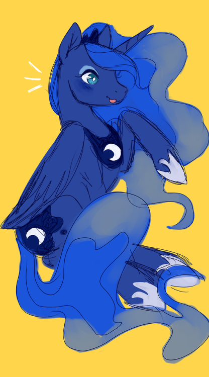 bagmilku:  I remember when I was super into My Little Pony: Friendship is Magic, my favourite pony was Princess Luna. She’s just really cute so I drew her !