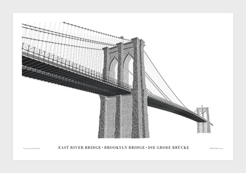 graphicinspire: Typographic Brooklyn Bridge Cameron Moll recently announced a new Kickstar