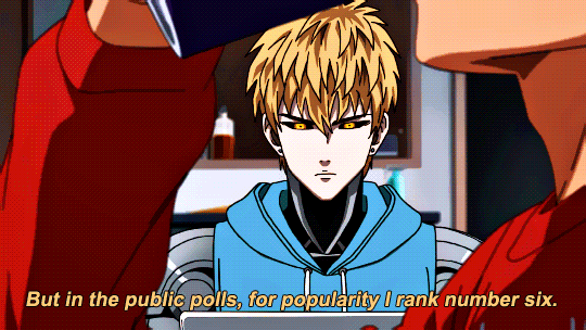 bokutouh:   Genos: “They continue. The cyborg prince. Behind the steely exterior,