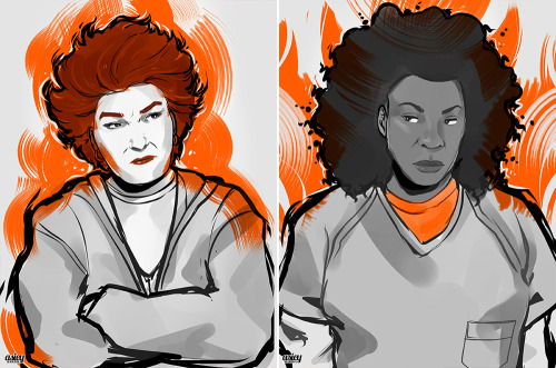 asieybarbie:  on my second watch of OITNB Season 2 and did some doodles…! 