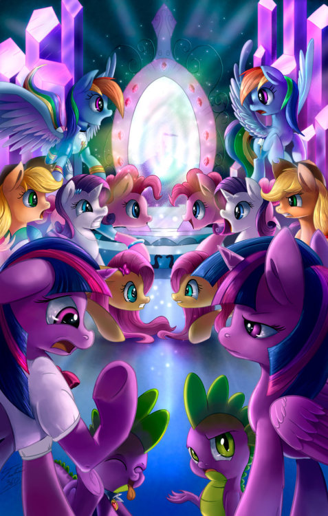 datdrunkpone:  mypantsrcool:  Equestria Girls In Equestria by Tsitra360  really interesting idea. 