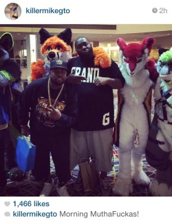 goldmidas:  Killer Mike and Big Boi posing with furries