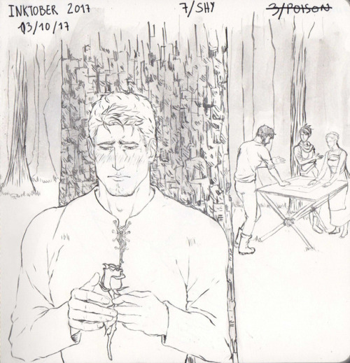 Inktober - 7: ShyHe never built up the courage to give it to him&hellip; :(