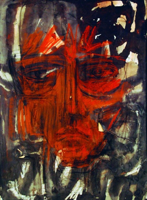 Art by tragic former Beatle, Stuart Sutcliffe (1940-1962). Image 3 is a self-portrait. Sutcliffe lef