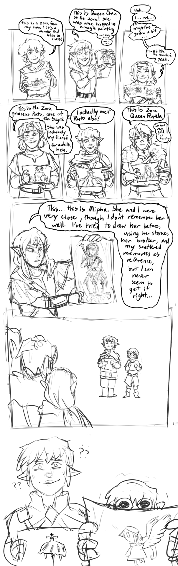The Links Share Their Times Respective Zora Through Sketches Of Varying Quality