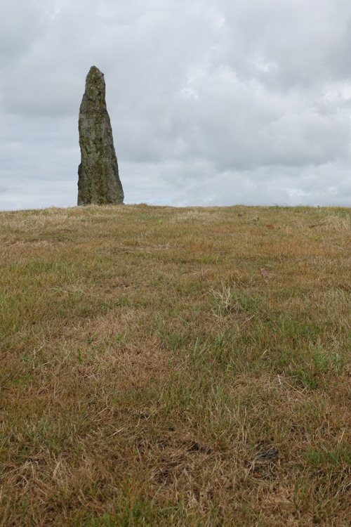 Ty Gwyn Standing Stone, Llandegfan, Anglesey, 30.7.17. This single standing stone is substantial an