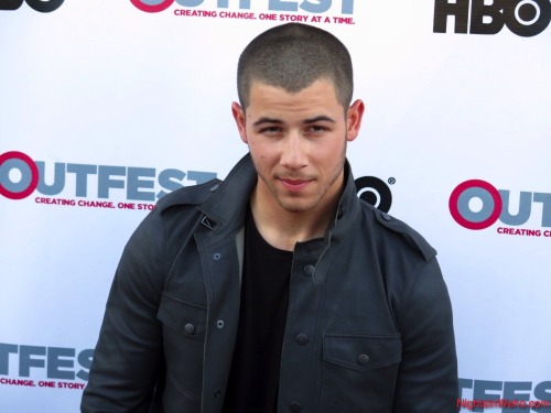 wehonights:  Nick Jonas & show creator Byron Balasco in West Hollywood for the LGBT OUTFEST film festival to discuss his budding gay MMA fighter character on the DIRECTV show KINGDOM