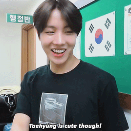 bloombwi: taehyung: h-  hoseok: you are cute!    