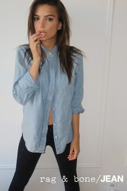 stayforeverfreshnyc:  Denim. Emily Ratajowski. SFF.